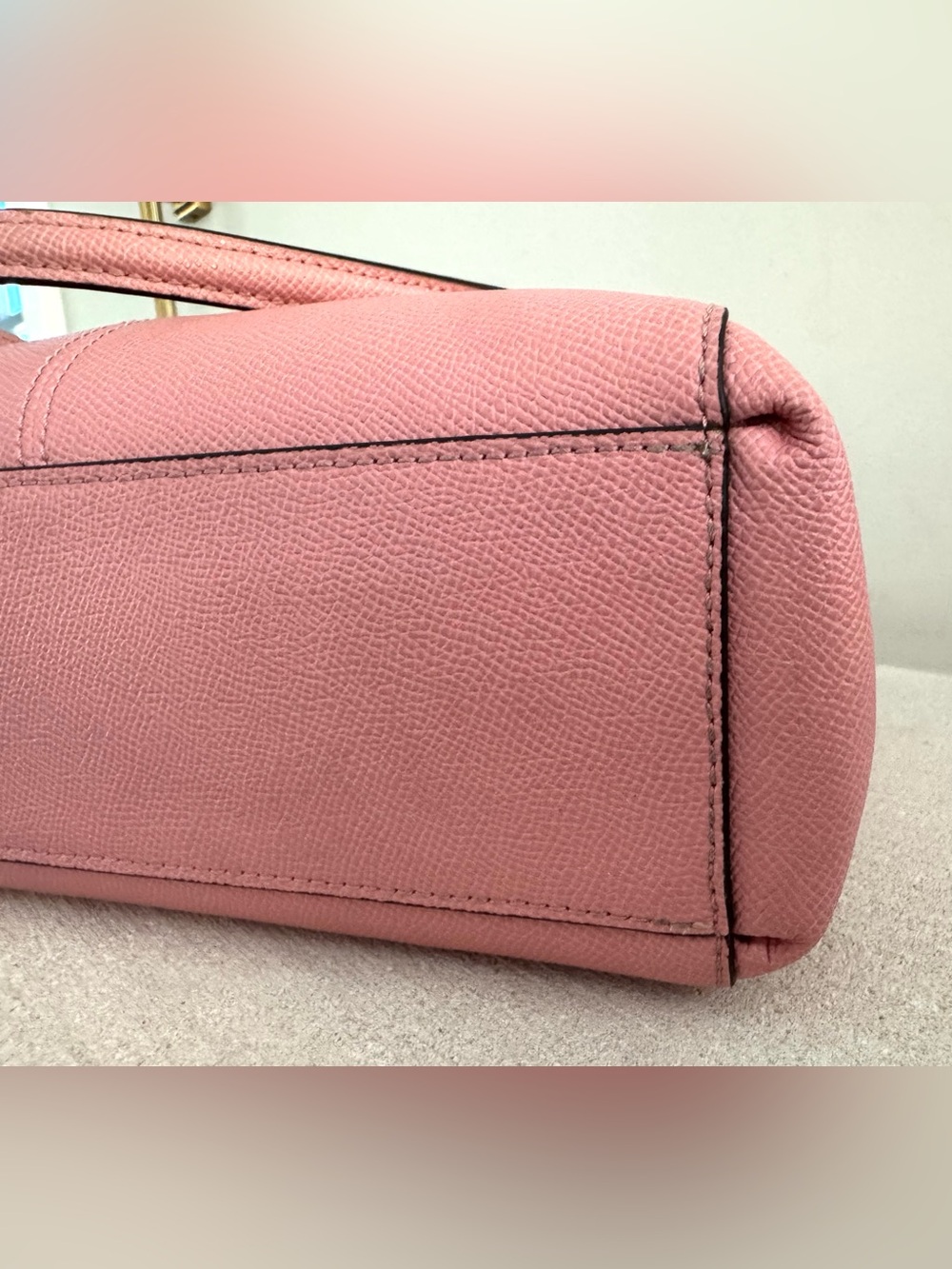 COACH Mini Bennett Pink Leather Satchel 2 Way Bag - Picture 6 of 11